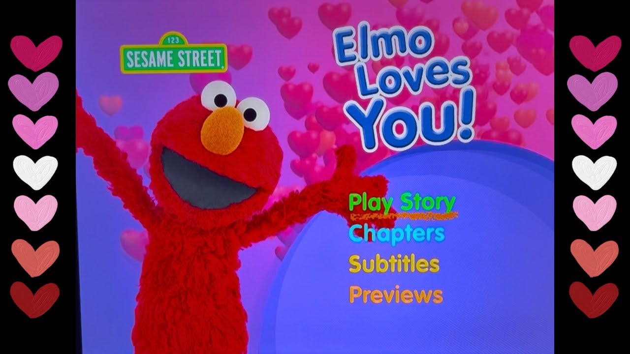 Sesame Street ELMO LOVES YOU DVD Menu Walkthough. - YouTube