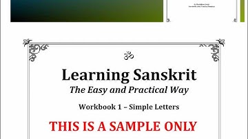 Learning Sanskrit: The Easy and Practical Way - Workbook 1 (Single letters)