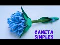 Diy caneta decorada com florzinha simples em e v a😍