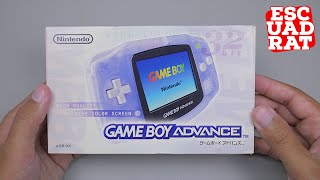 Unboxing Nintendo Gameboy Advance AGB-001 Indonesia, GBA Game Boy Transparent 32bit th'2001