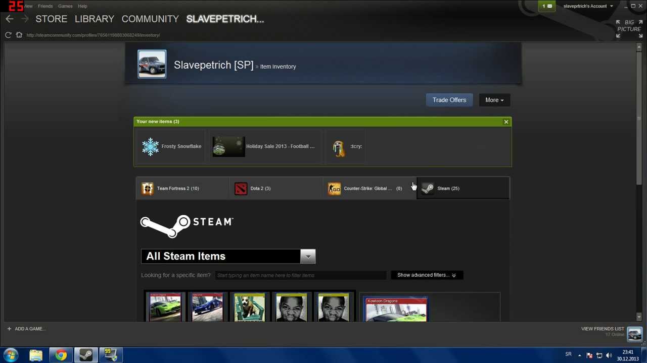 Snow Globe 2013 badge crafting on Steam by Slavepetrich SP