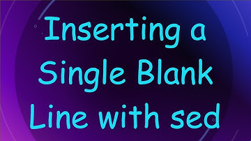 Inserting a Single Blank Line with sed
