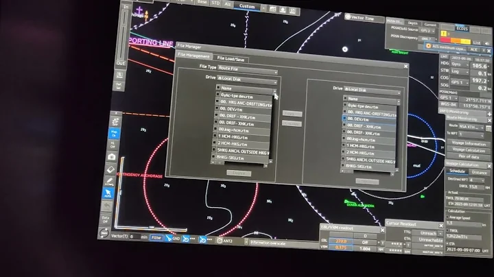 TRANSFER ROUTE FROM ECDIS TO RADAR