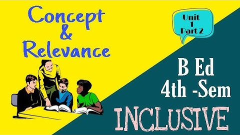 B Ed-4 th Sem- Inclusive- Unit 1- last part- Complete points