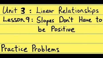 8th Grade Illustrative Mathematics: Gr. 8; U3; Lesson 9: Practice Problems