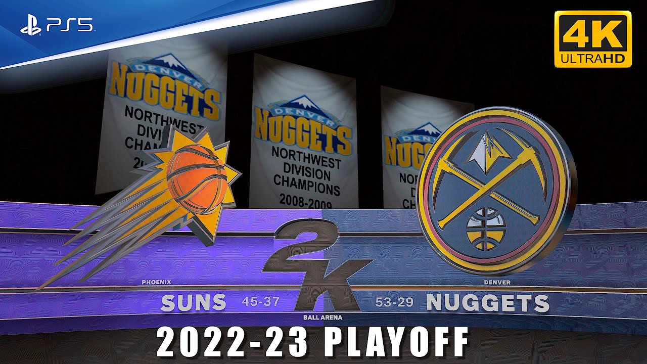 NBA 2K23 [PS5 4K] 2023 Playoff Suns vs Nuggets Kevin Durant vs Nicola Jokic Next Gen