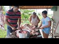 CORTAMOS TOUCINHO PRA DERRETER E CARNE PRA FAZER LINGUIÇA