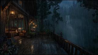 Soft Forest Riverside Rain Sounds at Night | Calm Piano, Relaxing Nature Sounds for Deep Sleep screenshot 5