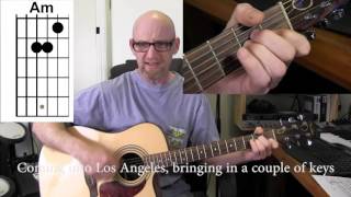 ARLO GUTHRIE - COMING INTO LOS ANGELES  Acoustic guitar tutorial with chords and lyrics chords