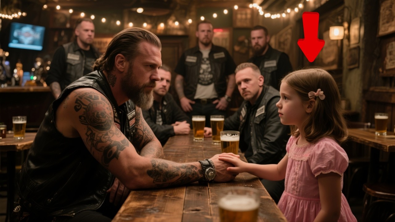 Little Girl Touched a Biker’s Tattoo and Whispered “That’s My Dad” — The Entire Bar Went Silent
