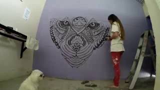 Mural of a Cat
