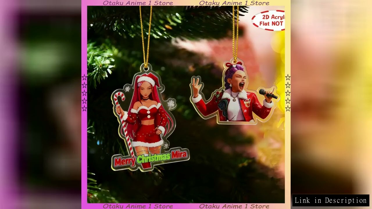 Kpop Demon Hunters Christmas Tree Hanging Ornament Cute Rumi Zoey Saja Boy Car Backpack Decoration D