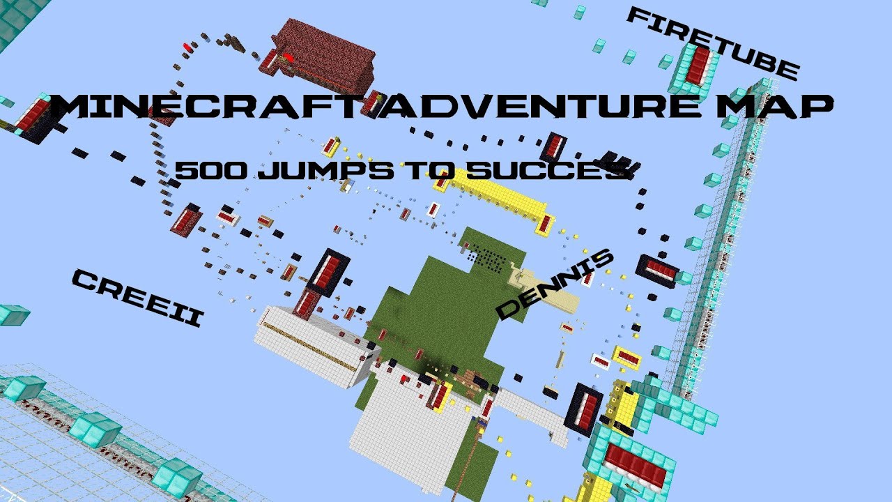 Let's Play Minecraft Adventure Map 500 Jumps to Success #01 - YouTube