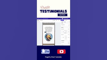 Create Testimonials section #pagefly #shorts