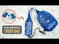 DIY How to sew a Cross-body Bag from old jeans - Old Clothes Recycling Idea