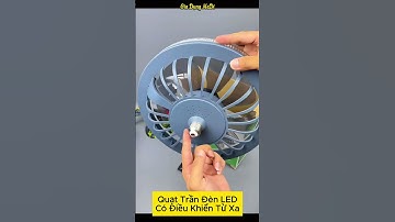 Quạt Trần Đèn LED Chiếu Sáng Điều Khiển Từ Xa 7 Cánh 3 Màu, 4 Tốc Độ #giadungnadi #quatdien #shorts