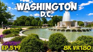 Ep.519 The Senate Fountain: Walking the Lush Grounds of the U.S. Capitol 8K VR180 3D Travel