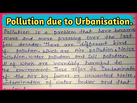 essay on topic pollution due to urbanisation