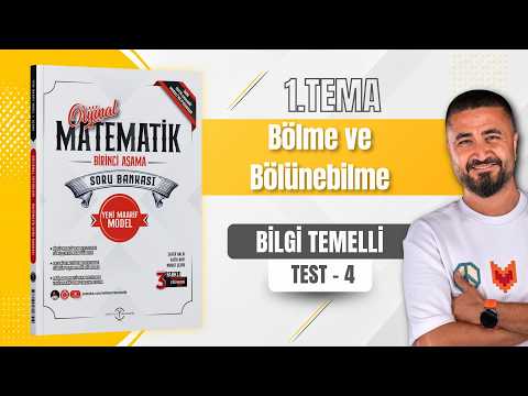 Division and Divisibility Test 4 | Theme 1 NUMBERS | Orijinal Maarif Mathematics - Rehber Matematik