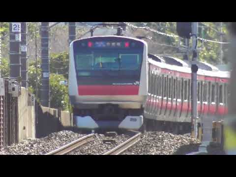 JR京葉線新習志野駅2番線旧発車メロディー「夏色の時間」E233系5000番台ケヨ504編成 各駅停車海浜幕張行発車