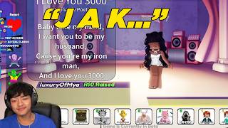 Jason Can't Believe A Girl Started Singing “JAKURA” In Roblox Karaoke 😭