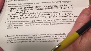 Unbiased and Biased Samples