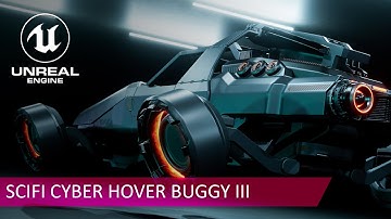 SciFi Cyber Hover Buggy 3 Unreal Engine Asset