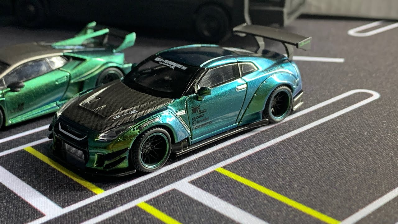 QUICK UNBOX | No.145 Tarmac Works X MINI GT LBWK Nissan GT-R (R35) [Magic  Green]