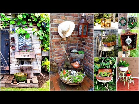 Video: 370 Rustic Garden Decorating Ideas for Backyard, Lawn, Cottage, Porch, Patio