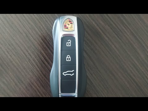 Как поменять батарейку в новом ключе от Порше Porsche./// Porsche key battery replacement 2019