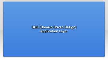 DDD (Domain Driven Design) Application Layer