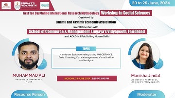 Hands-on Stata Software using UNICEF MICS Data Set