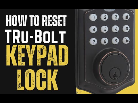 Tru-Bolt Electronic Lock Reset Instructions - YouTube