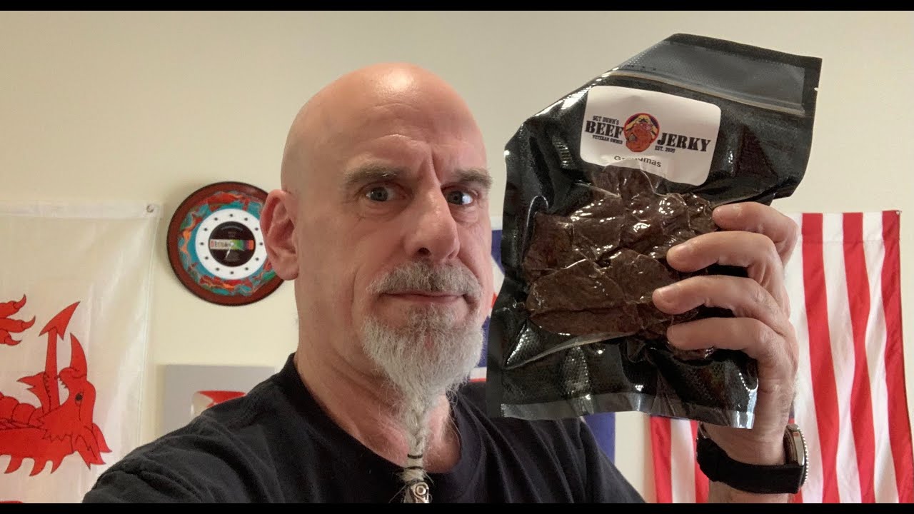Grandmas Jerky from Sgt. Dunn's Beef Jerky! I doctor it up after with some powder from Ron Crum