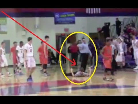 Shocking moment coach HEAD-BUTTS referee after foul call - YouTube