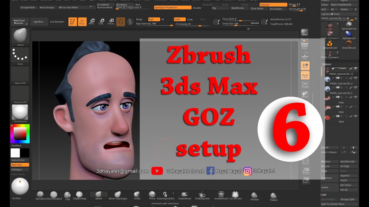 3ds max zbrush goz