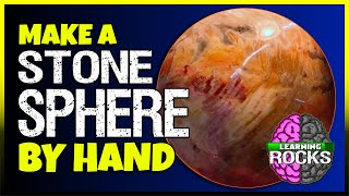 Stone Sphere With A Cabbing Machine