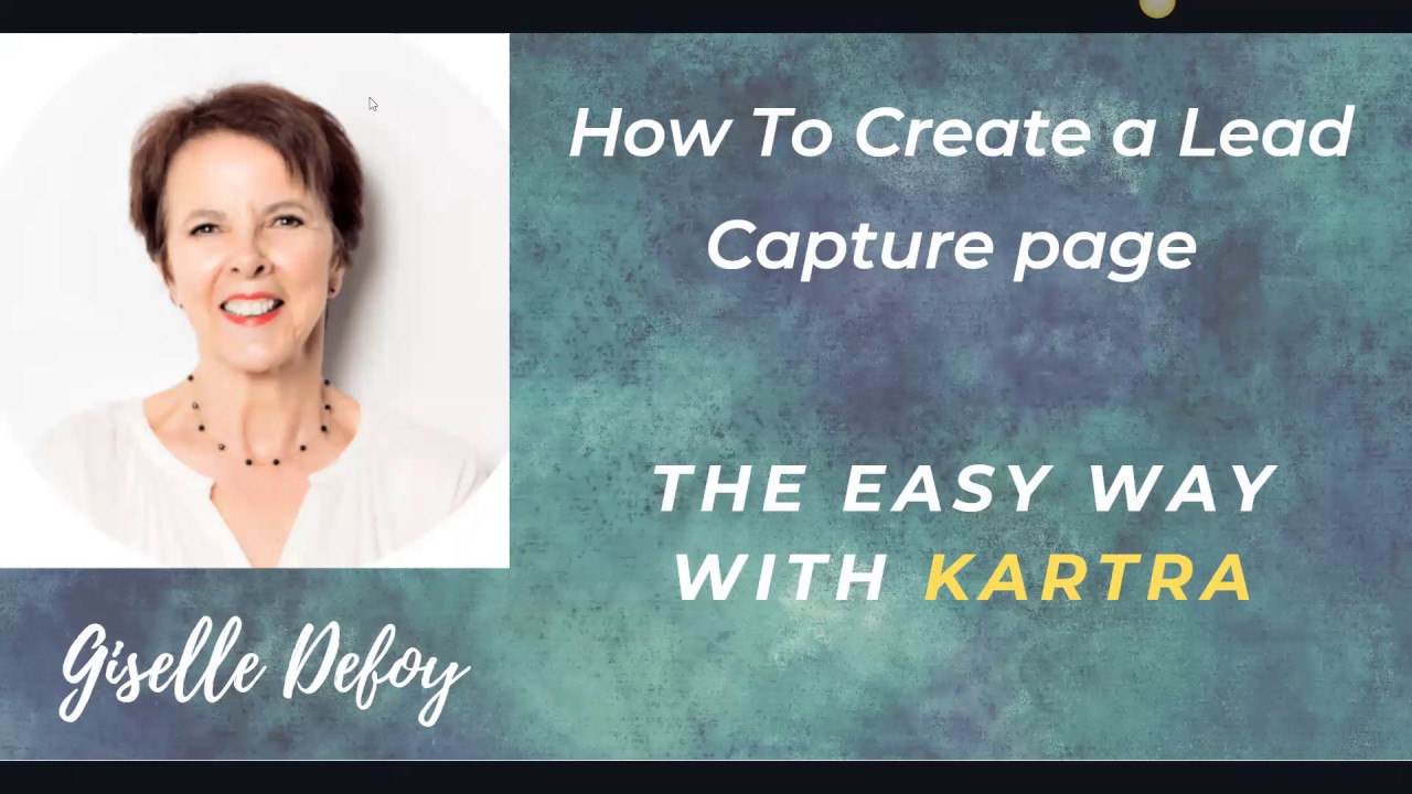 How to create a Lead Capture Form In Kartra - YouTube