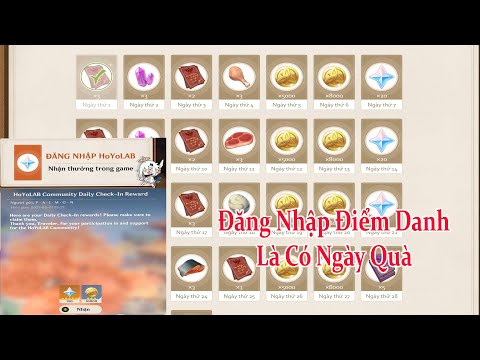 Video Genshin Impact| Đăng nhập điểm danh - Hoyolab nhận... - youtube