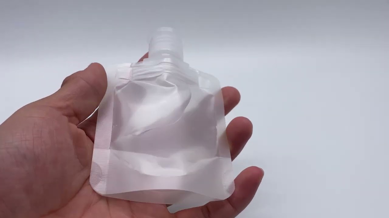 IN stock and accept custom printing transparent spout mylar bags