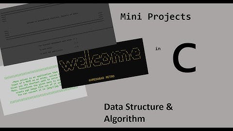 Mini Projects in C | Data Structures