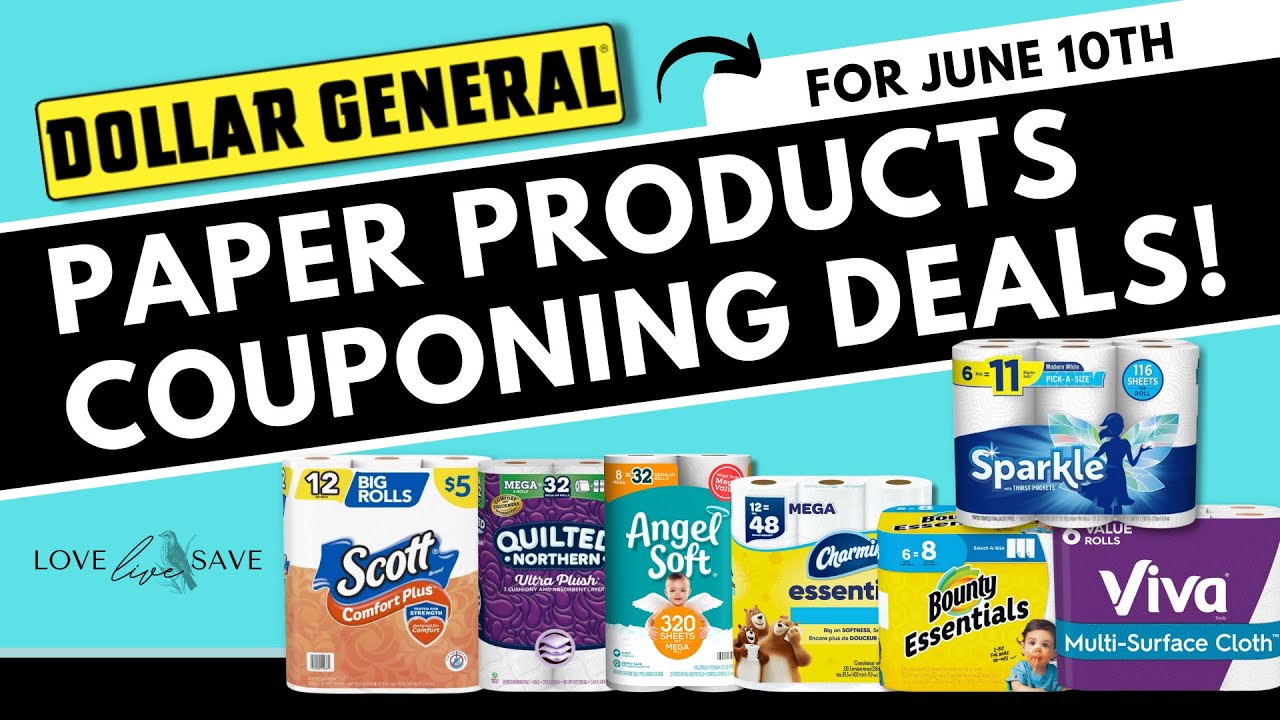 Dollar General Paper Products Couponing Deals June 10th YouTube