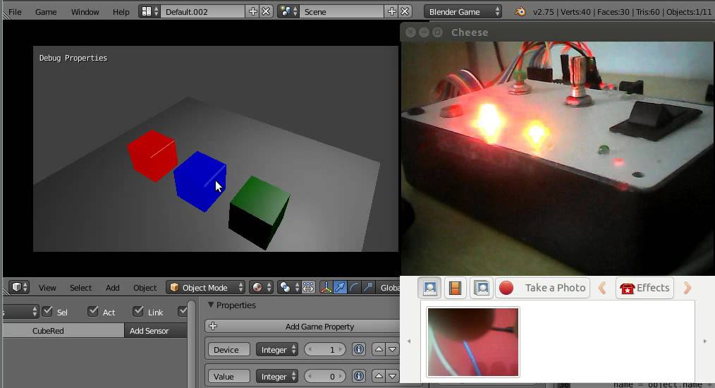 OpenDevice + Arduino + Blender - YouTube