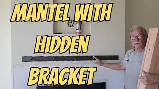 Fireplace mantle install using a ready made metal bracket