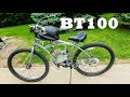 BT100 bike engine on a 26" beach cruiser! Walk around review + speed test! BBR Tuning 80/100cc