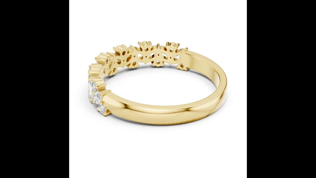 Marquise And Round Diamond Alternative Cluster Band