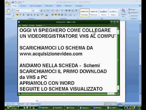 VIDEOCASSETTE SU PC SCARICA