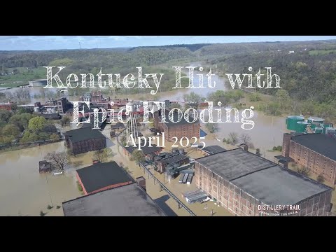 Drone Footage of Historic Flooding at Buffalo Trace Distillery