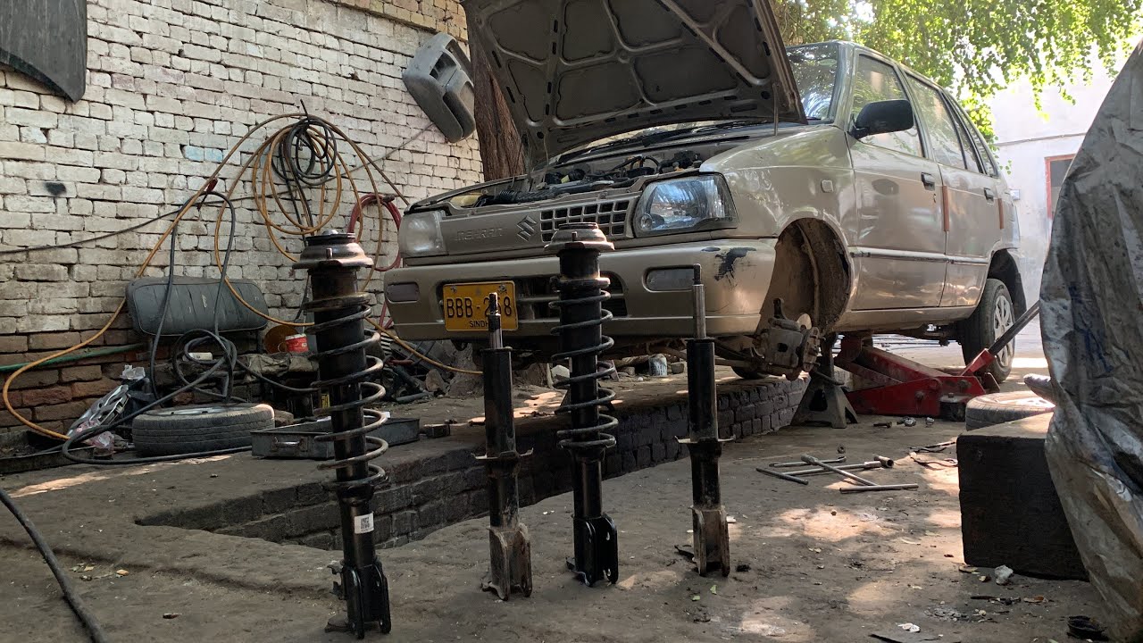 Suzuki Mehran Suspension Change Front Shocks Change Engine Oil
