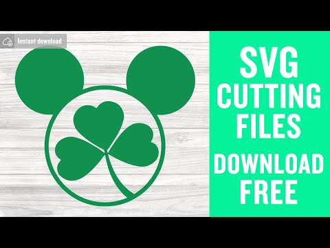 Mickey Shamrock Svg Free Cutting Files for Scan n Cut Instant Download